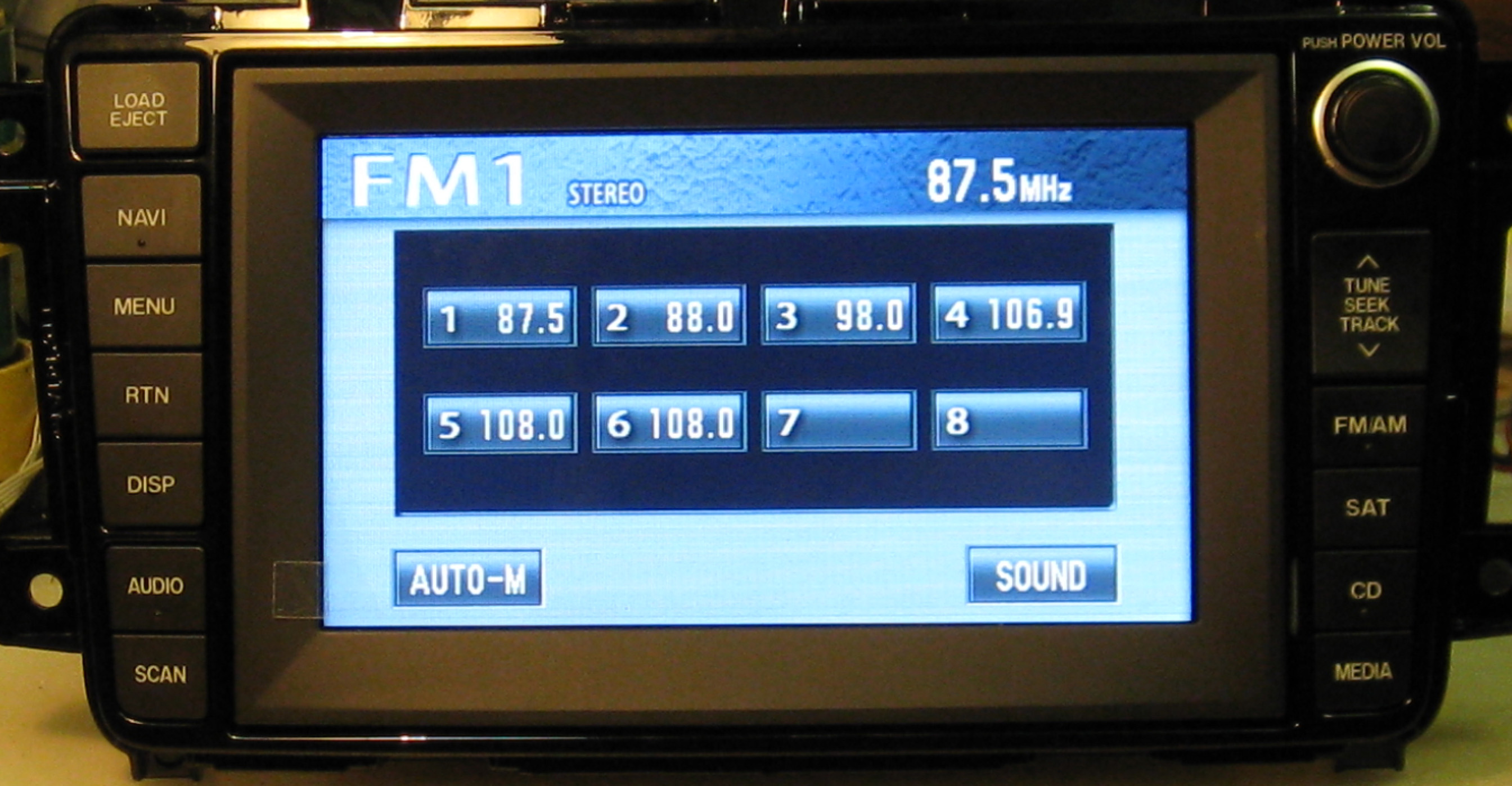 MAZDA CX-9 настройка шага FM